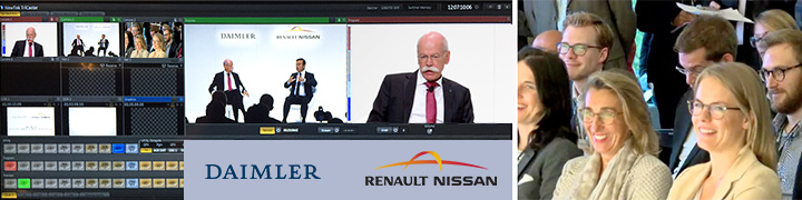 Liveübertragung des Presse-Events von DAIMLER und RENAULT-NISSAN auf der IAA 2015